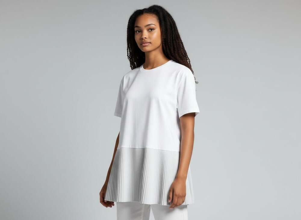 Spanx Get Moving Pleated‎ Hem T-Shirt